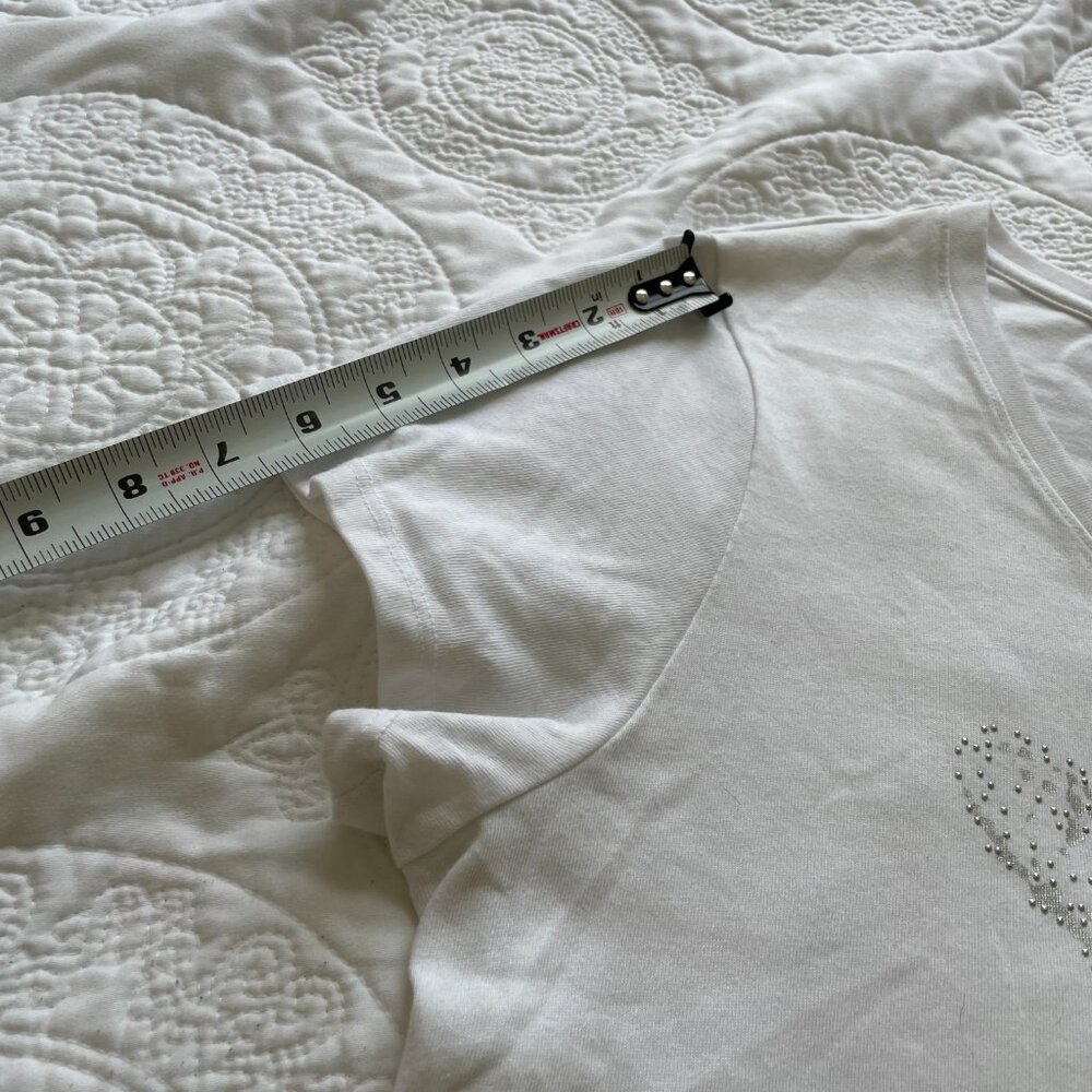 Chico's White Silver Starfish T-Shirt Size 3 Beach top xl short sleeve - Picture 7 of 8